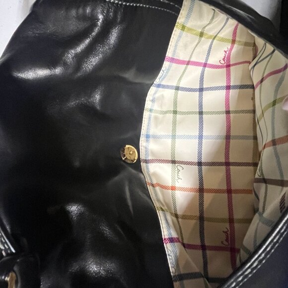 2007 Coach Bleecker Black Leather Shoulder Bag Purse Brass Hardware - Picture 10 of 10